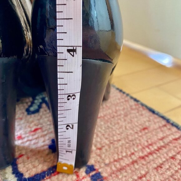 Prada Vintage Black Patent Leather Heeled Boots - Picture 11 of 14